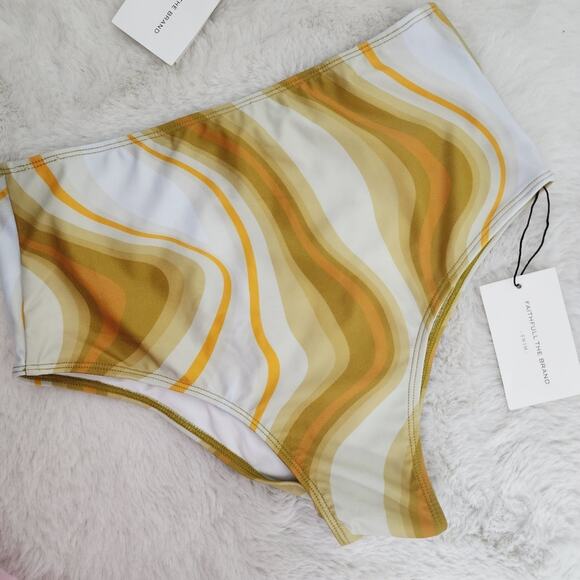 NEW Faithfull The Brand Liu Bikini Set Two Piece Top Bottom Swimsuit Women Large - Picture 6 of 11